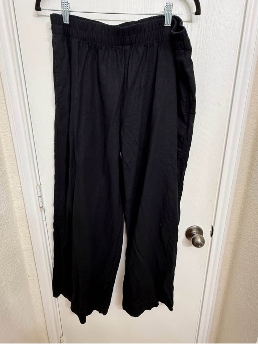 Old Navy Black Linen Pants Large